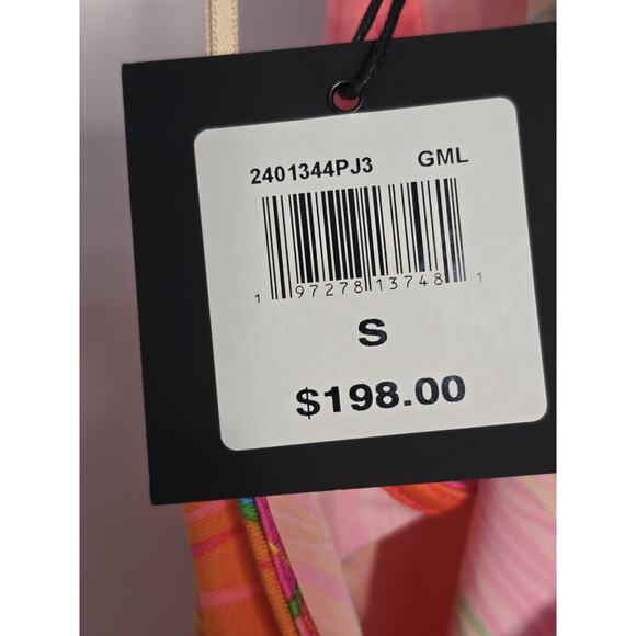 Trina Turk Tropical Floral Halter Long Jersey Stretch Maxi Dress Resort New S - Picture 8 of 10